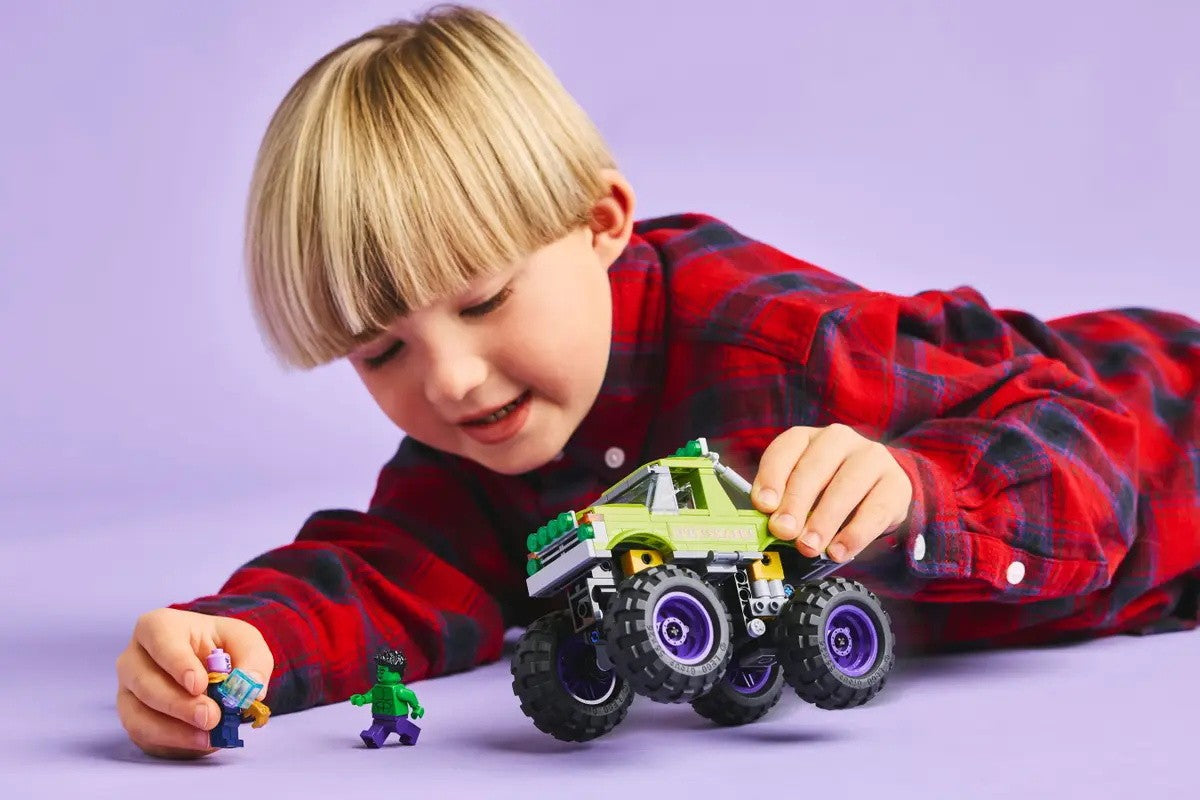 LEGO, Marvel, 76312, Hulk off-road vehicle battle, Thanos, children's building block toy gift