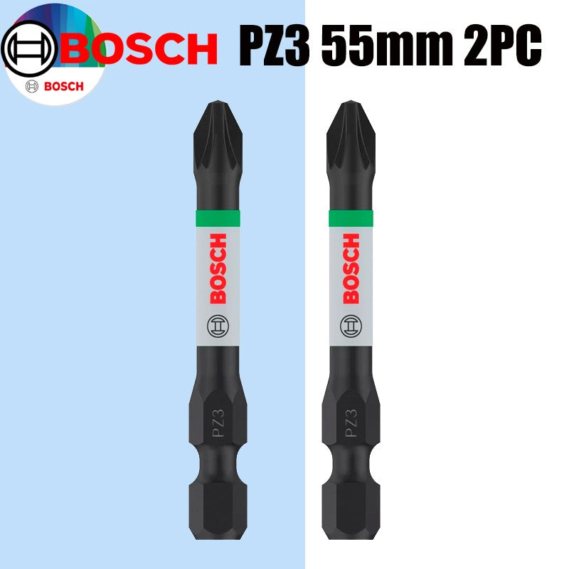 BOSCH Impact Drill Bits PH/PZ 55mm S2 Modified Steel Heat Treatment Process Endurance Tool Attachments Screwdriver Head