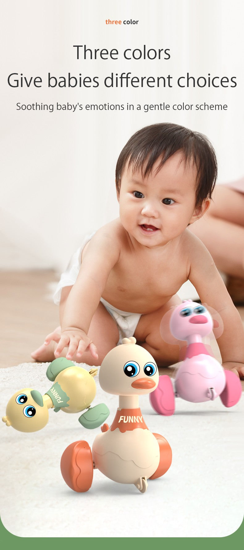 Baby Climb Toy Inertia Pull Back Cars Swing Duck Toy Cartoon Press Vehicles Glide Early Education Toys for Toddlers Boys Girls