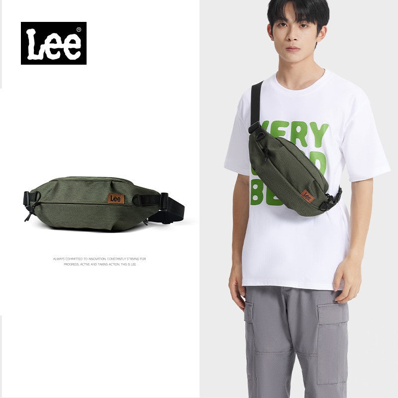 LEE Women Men Oxford Crossbody Waist Bag Waterproof Running Sport Single Shoulder Slingbag Travel iPad Pocket Daily Fanny Pack