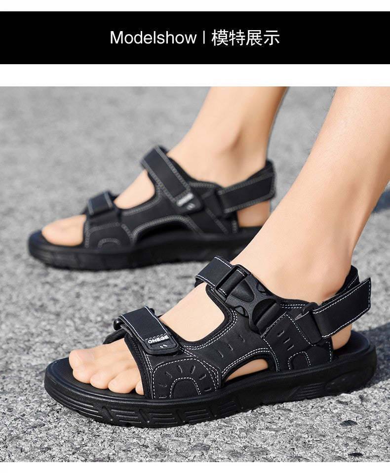 A Pair of Men's Sandals, Summer New Trendy Sports Outer Wear, Non-Slip, Wear-Resistant, Soft-Soled Driving Slippers, Beach Shoes for Men