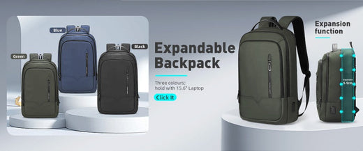 HK Slim Backpack For Men 15.6 Inch Laptop Bags Waterproof Minimalist Business Backpack With USB Charging Casual Travel Work Bag