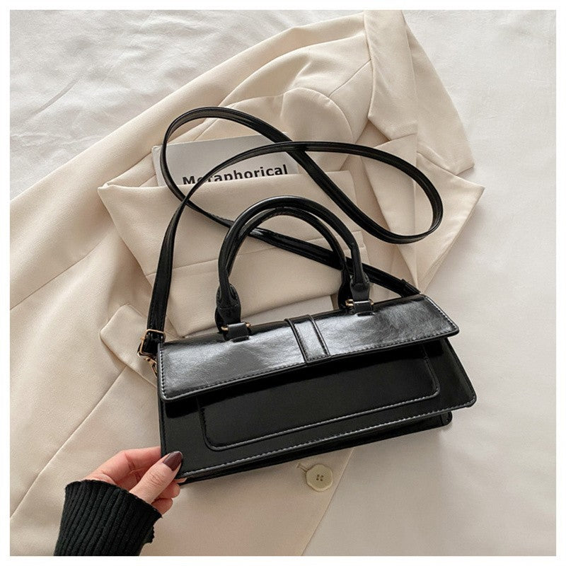 High Quality PU Leather Handbag Purse Women's Bag Solid Color Shoulder Crossbody Bags Lady Messenger Small Tote for Women Girls