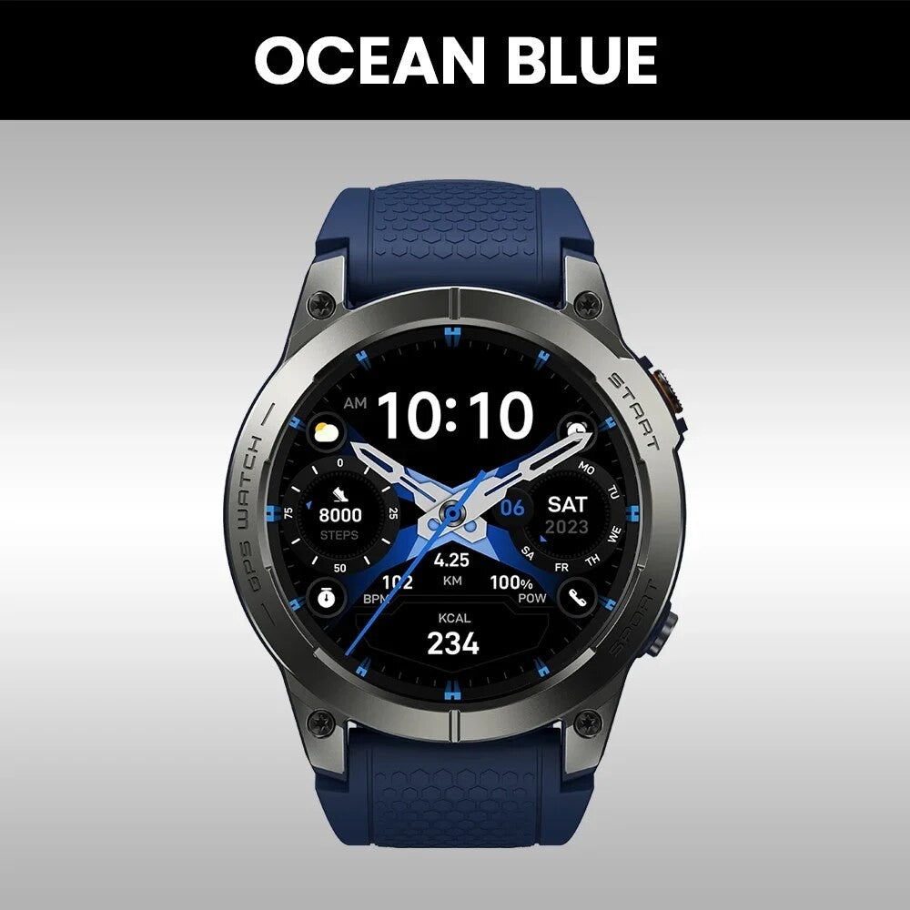 New Zeblaze Stratos 3 PRO GPS Smart Watch 1.43” HD AMOLED Display Built-in GPS Bluetooth Phone Calls Sports Smartwatch for Men