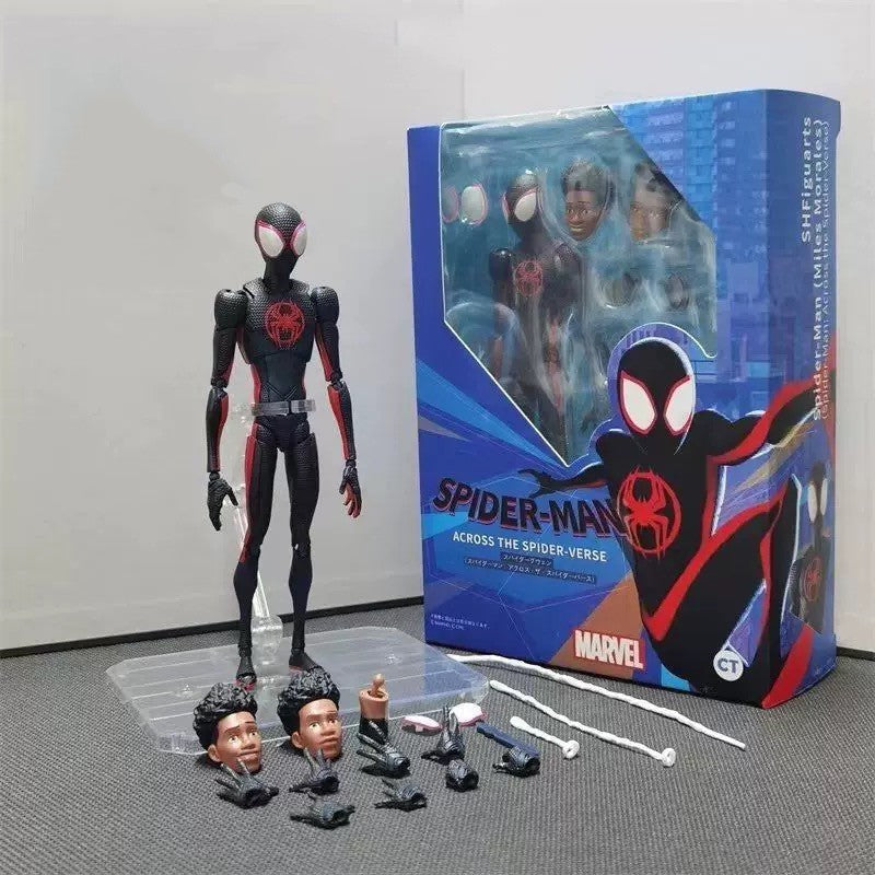 Ct Toys Spiderman Mafex 185 Classic Costume Anime Figure Ver Miles Morales 2099 Spider-man Action Figure Figurine Toys Kids Gift