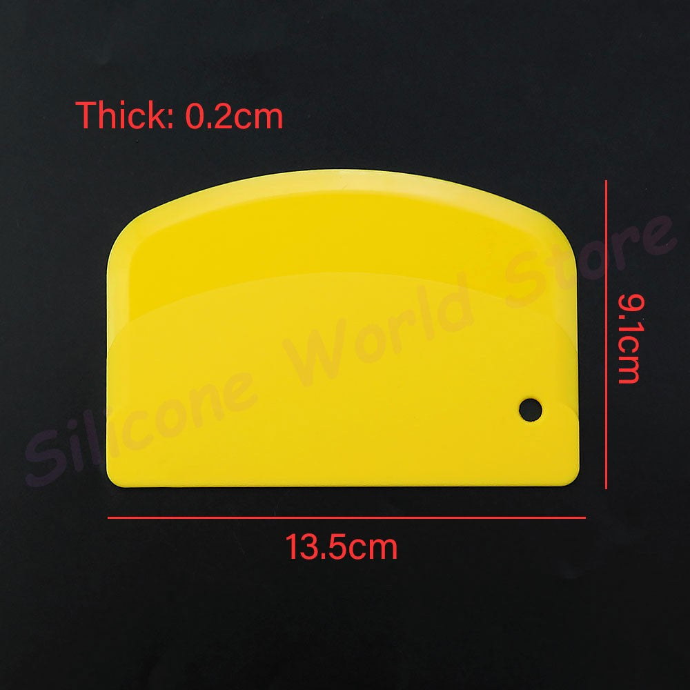 Silicone World Dough Scraper Cream Spatula Plastic Cutting Knife for Flour Pastries and Cakes Baking Tool Kitchen Accessories