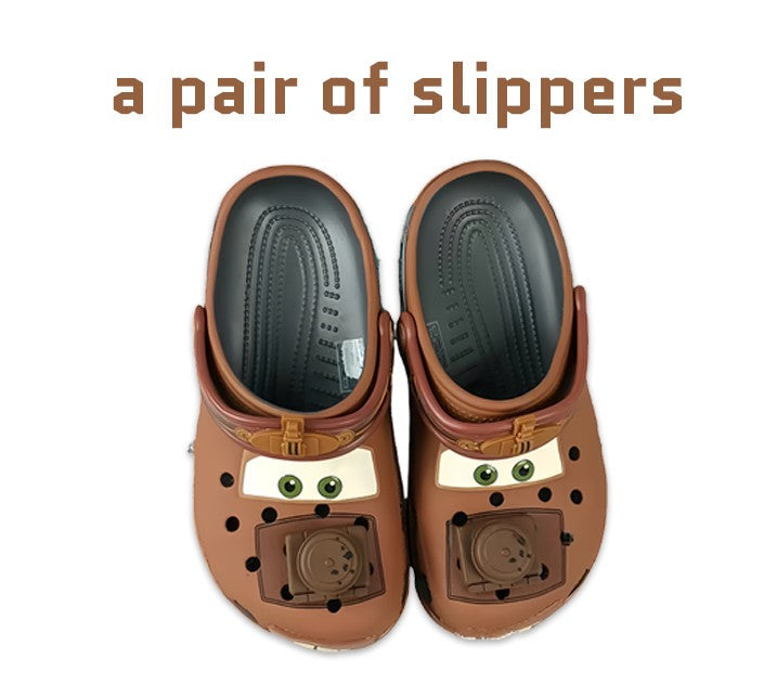 NEW Hot 2026 Animated Movie Cartoon Mcquenes Mater Pixar Waterproof Slippers Outdoor Sandals Casual Breathable Holiday Gift