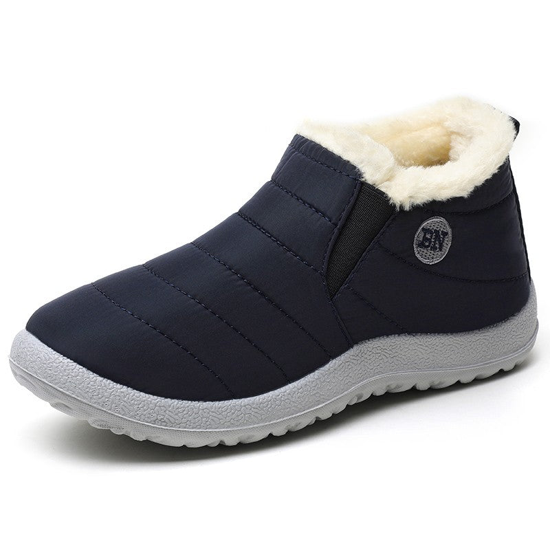 Women Boots Waterproof Winter Boots Fur Shoes Women Slip On Ankle Boots Snow Botas Mujer 2025 Winter Shoes Couple Short Boot