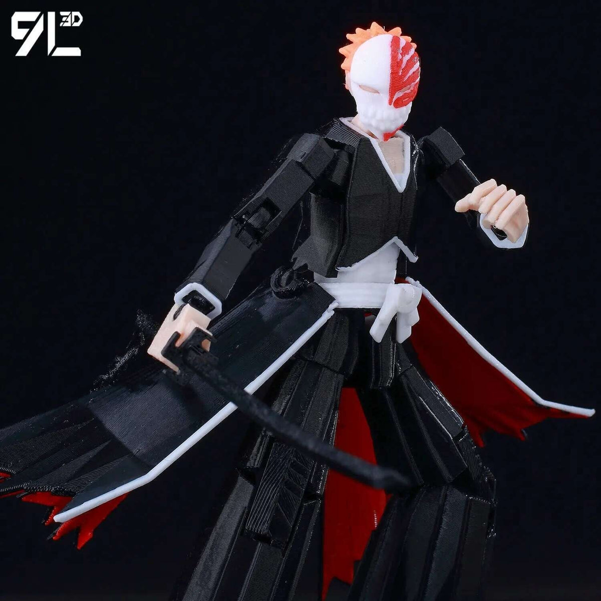 9L3D Lucky13 Titan 13 Ichigo Kurosaki Anime Action Figure Dummy 13 Sword Poseable Hollow Mask Model Birthday Surprise Decoration