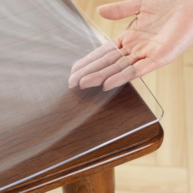 Rectangular Tablecloth, Transparent Table Cloth, Table Protector, Heat Resistant Waterproof Anti-Scratch Tablecloth