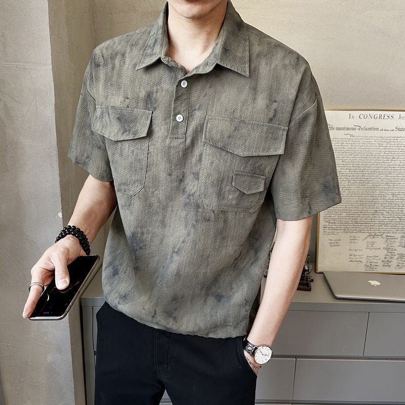 2025 High-end New Short-sleeved Men's Shirt Summer Fashion Trendy Brand Half-sleeved Thin Loose Casual Trend