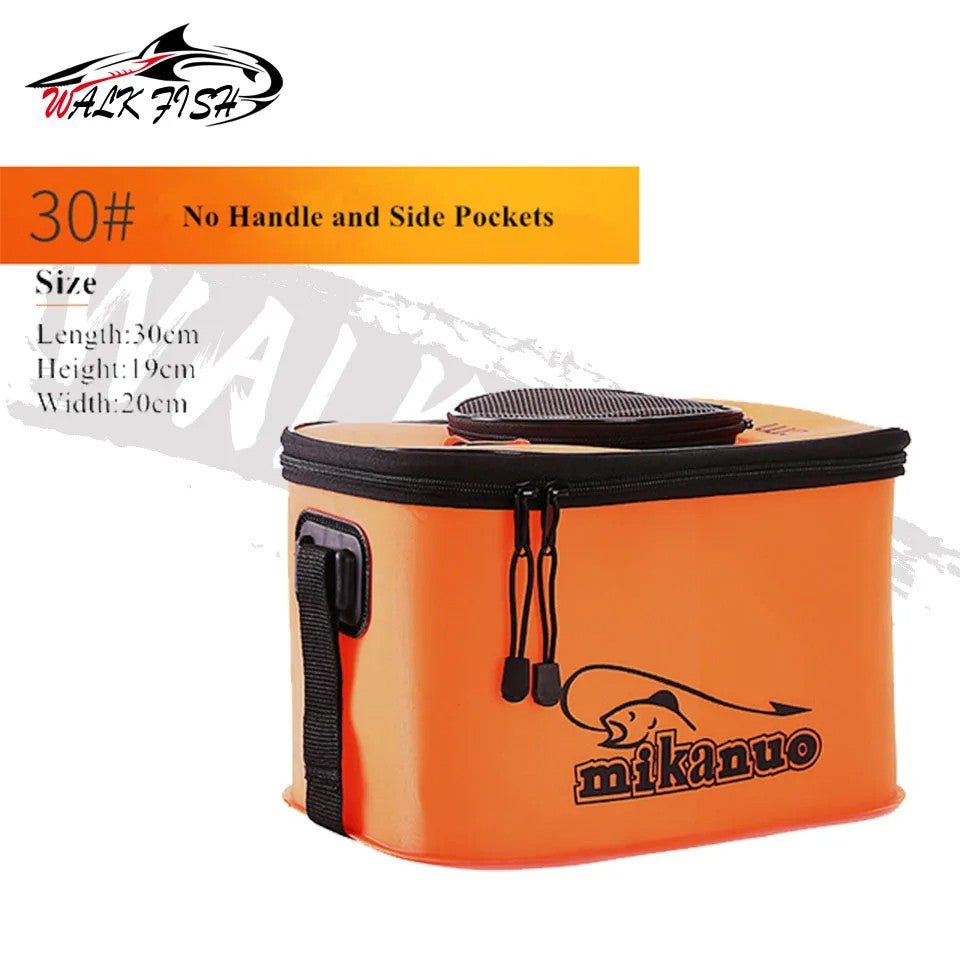WALK FISH Thicken Fishing Bag Folding EVA Fishing Bucket Portable Live Fish Box Storage Outdoor Waterproof Camping Hiking Bag