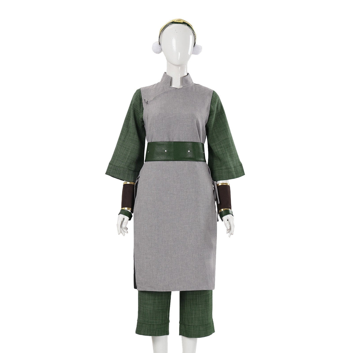 Toph Beifong Cosplay Costume Avatar of Last Airbender Live-action Gray Uniform Vest Tops Pants Outfits Halloween Carnival Suits