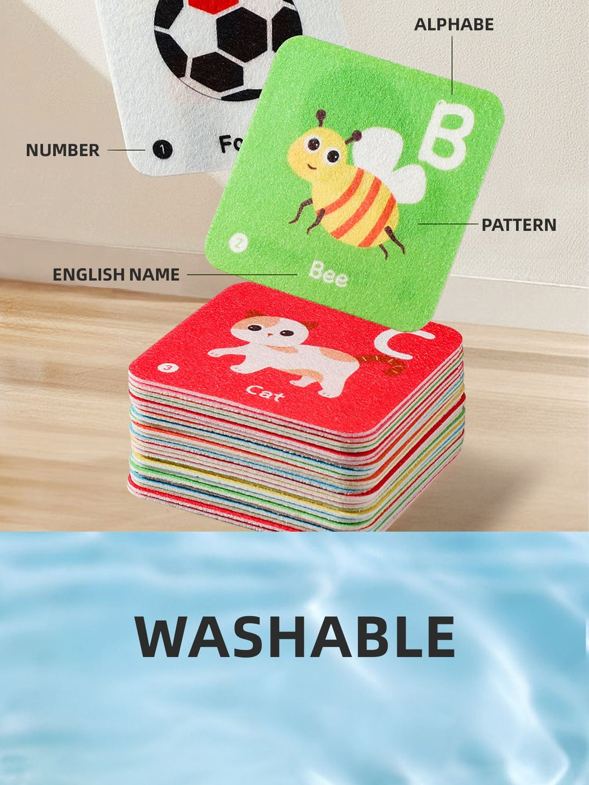 Baby object recognition cards, educational toys, early education and enlightenment