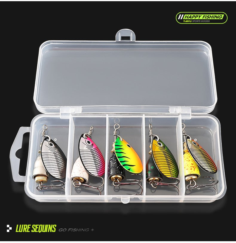 Metal laser rotating composite glitter noise lure bait, fake bait, lure bait, fishing gear swing artificial bait, hard bait