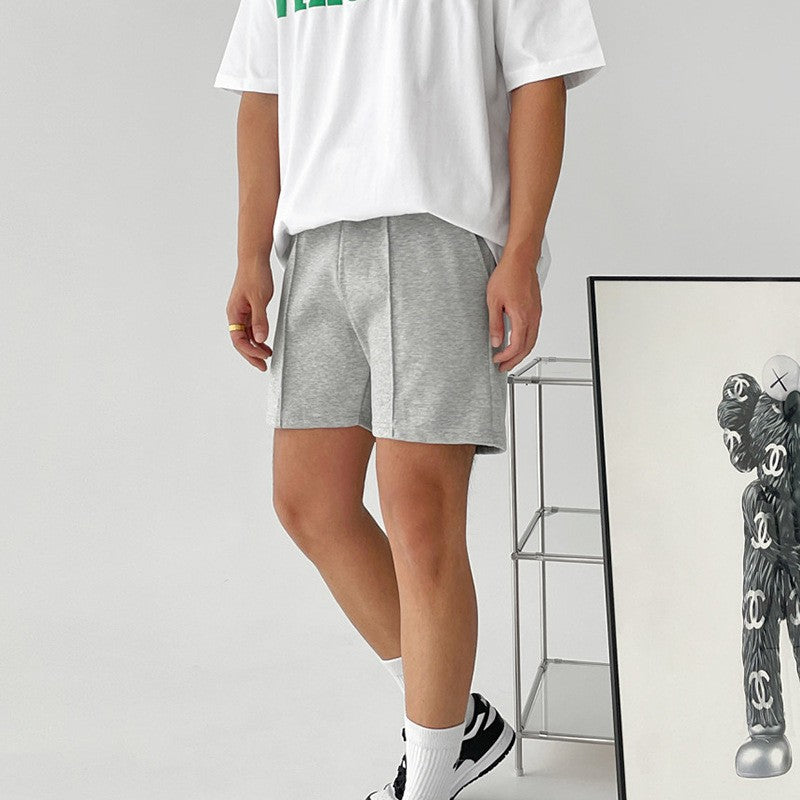 Korean Version of Fitness Sports Cotton Shorts Men's Casual Outdoor Versatile Hip-hop Stretch Breathable Five-point Pants