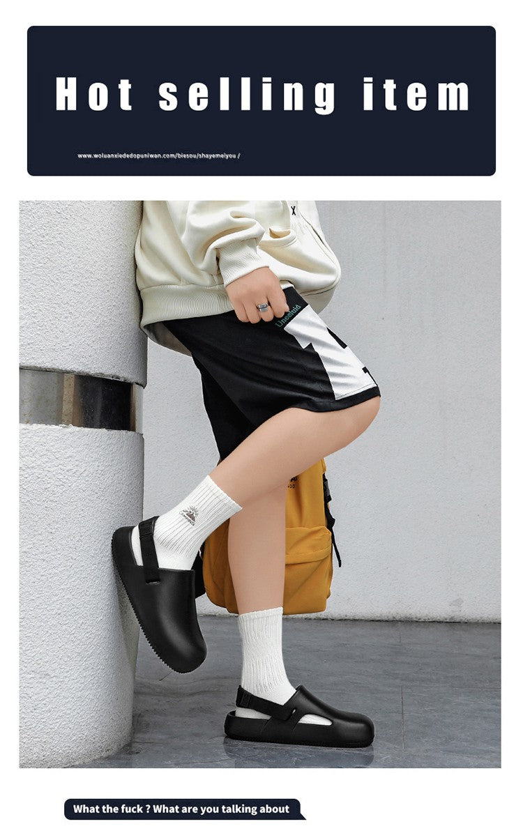2025 New Casual EVA Sandal Men'S Non-Slip Flip-Flop Mule Design Comfortable Breathable Slip-On Lazy Shoes Adults Home Slippers