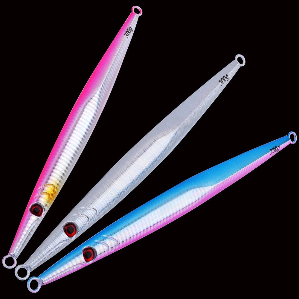 1PC NEW Sea Fishing Lure Fast Sinking JIG 60g-300g Deep Sea Metal Jigging Spoon Artificial Bait Large Gram Weight Lure Tuna
