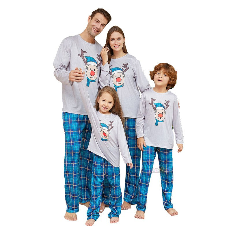 Family Matching Xmas Pajamas Outfits Set Deer Printed 2026 Christmas Family Look Same Adult Kids Mother Daughter Pyjamas Clothes
