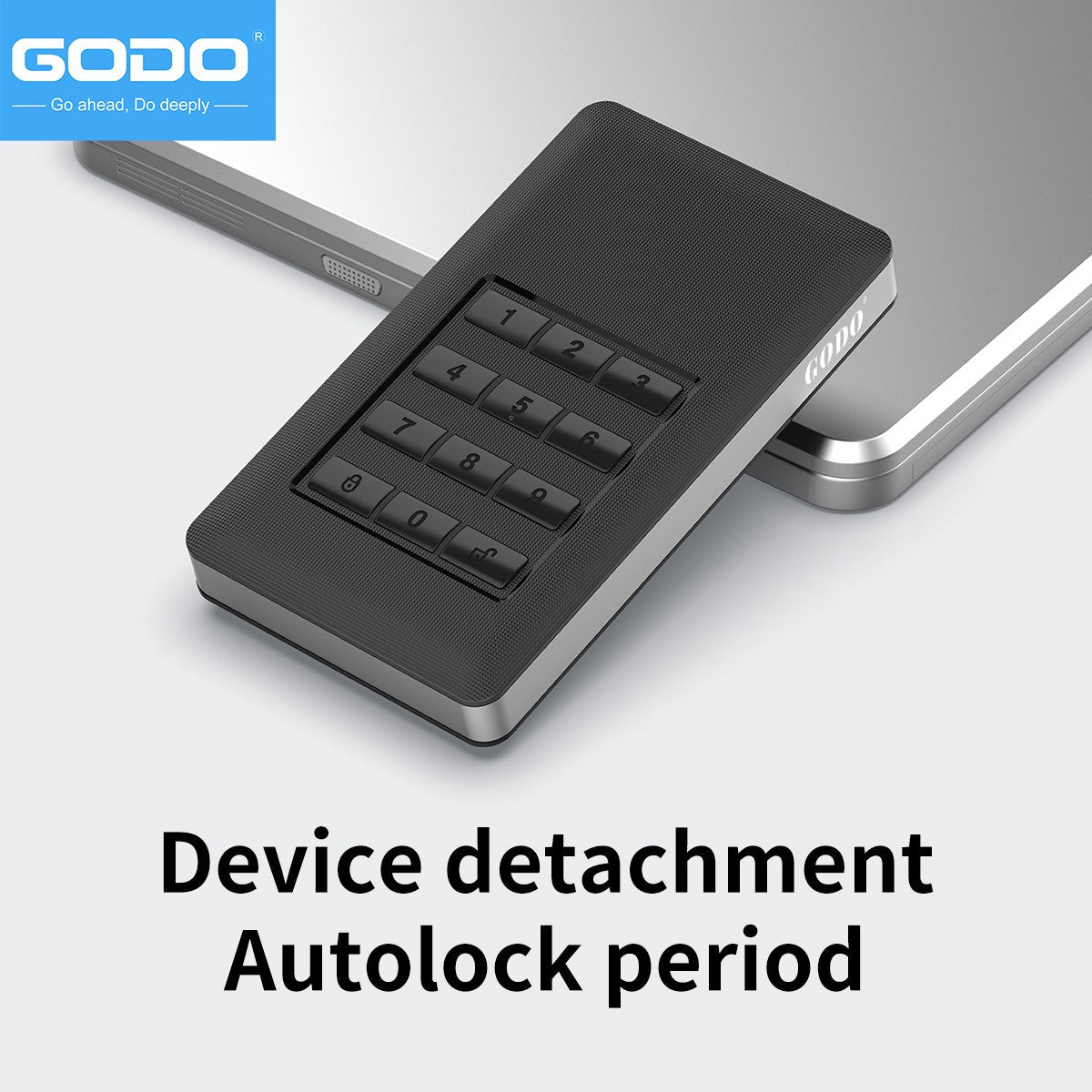 GODO M.2 MSATA Hardware encryption USB3.0 Full disk EncryptionTool free Installation with Password Mobile Hard Disk Box 2.5“Sata