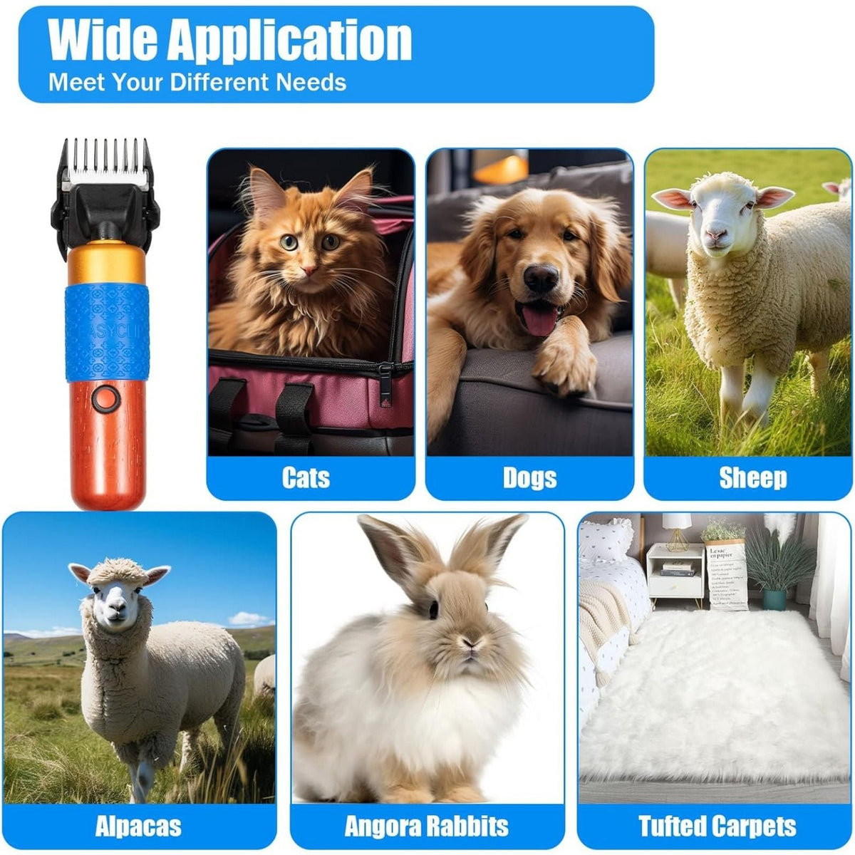 Electric Animal Fur Shears Farm Supplies Sheep Goat Shears Pets Dogs Rabbit Shearing Shaver Clipper Grooming