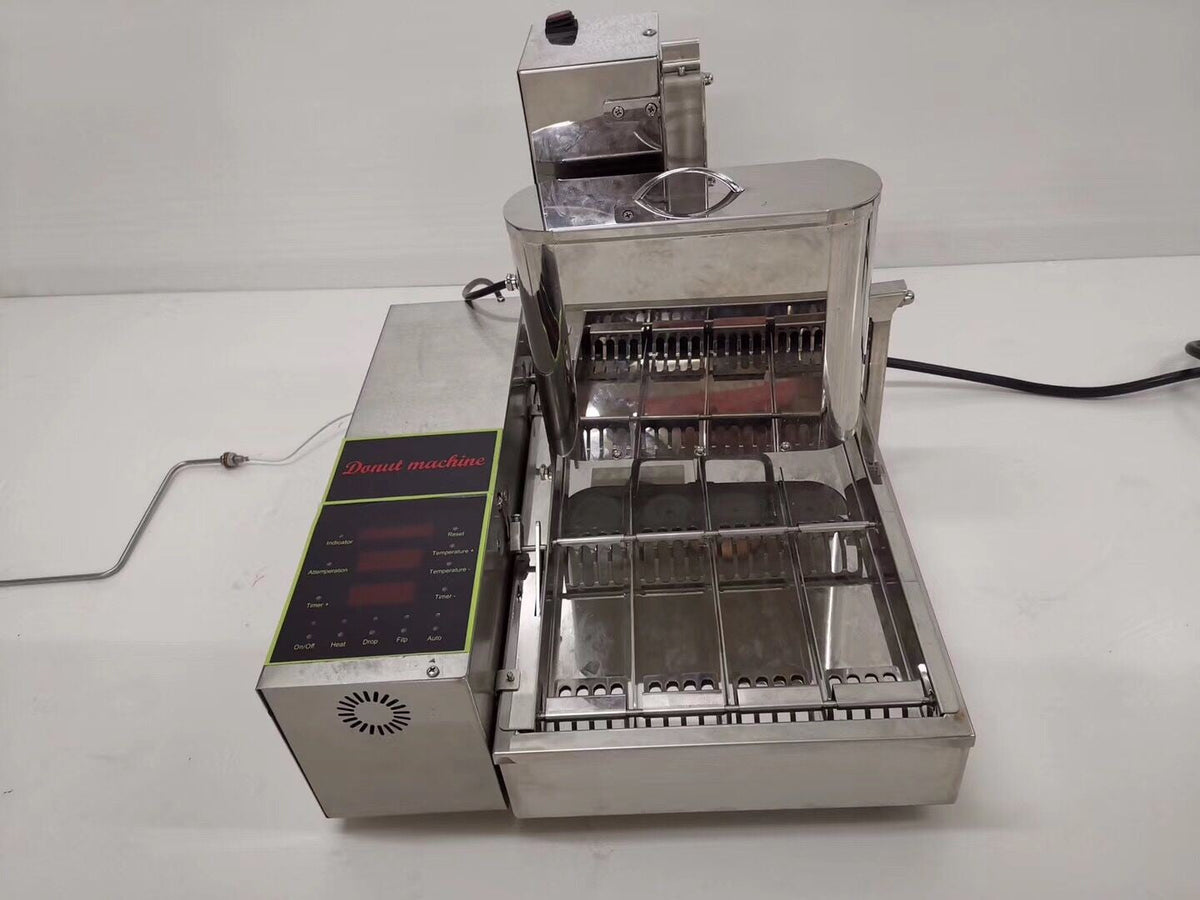 800-1000Pcs/H Doughnuts 2000W Computer Control Electric Heating 4-Row Automatic Donut Making Machine Auto Doughnut Maker 110V