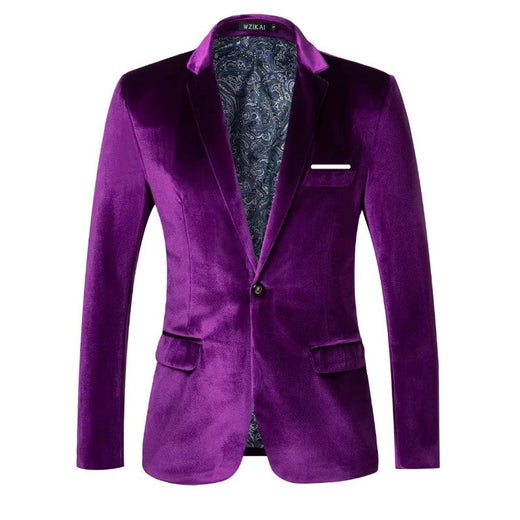 Man Wedding Suit Velvet Blazers Jacket 2025 Vintage Elegant Party Dinner Business Blazers Masculinos Slim Men Dress Formal Coat
