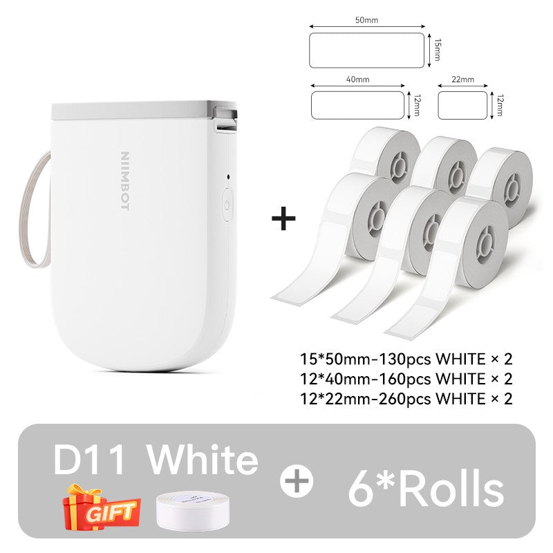 NIIMBOT D11 New Version Label Printer Mini Portable 300DPI Bluetooth Wireless Label Maker Name Tag Kitchen Sticker PrintingMaker