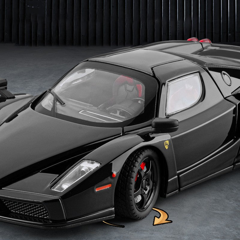 1:24 Enzo Sports Car Alloy Scale Car Model Diecast Metal Miniature Car Model Sound?Light Children Toy Car Vehicles Gifts