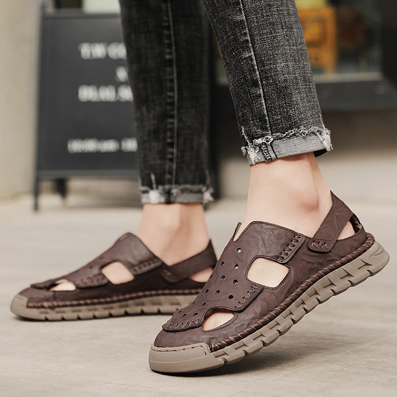 New Summer Outdoor Sandals for Men Luxury Brand Beach Shoes Anti-Slip Man Hiking Sandals Hollow Out Shoes Quick Dry Mens Sandaly