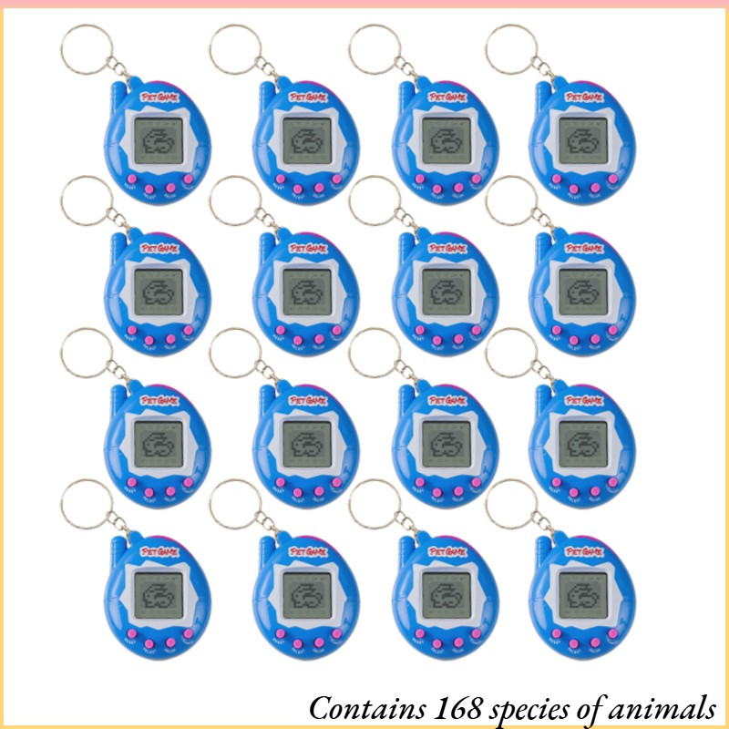 6-48PCS Virtual Pet Keychain Digital Pet Electronic Handheld Game Video Game Party Birthday Nostalgic 90s
