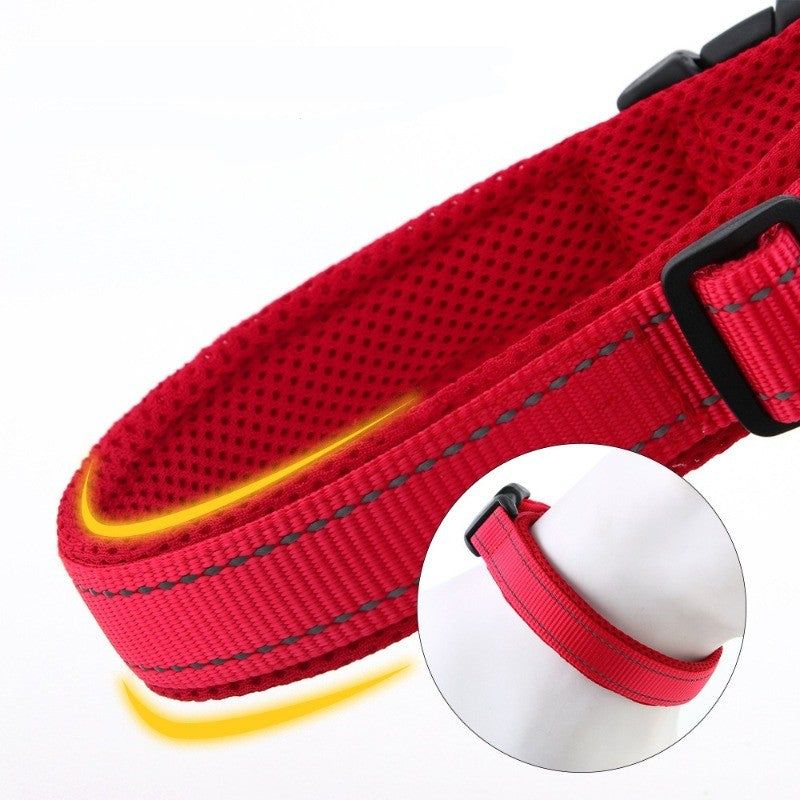 Breathable Dog Collars Adjustable Large Medium Small Nylon Pet Collar Large Dogs