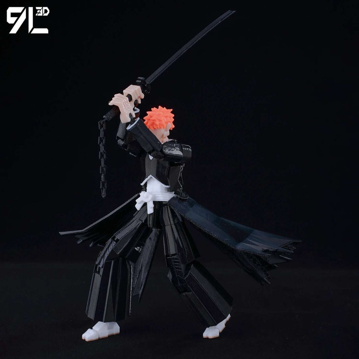 9L3D Lucky13 Titan 13 Ichigo Kurosaki Anime Action Figure Dummy 13 Sword Poseable Hollow Mask Model Birthday Surprise Decoration