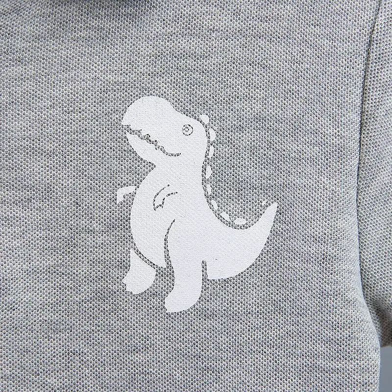 Summer Kids Outfits Baby Boys Clothes Set Dinosaur Printed Turn-down Collar T-Shirts Tops+ Shorts 2PCS/Suit Infant Clothing Sets