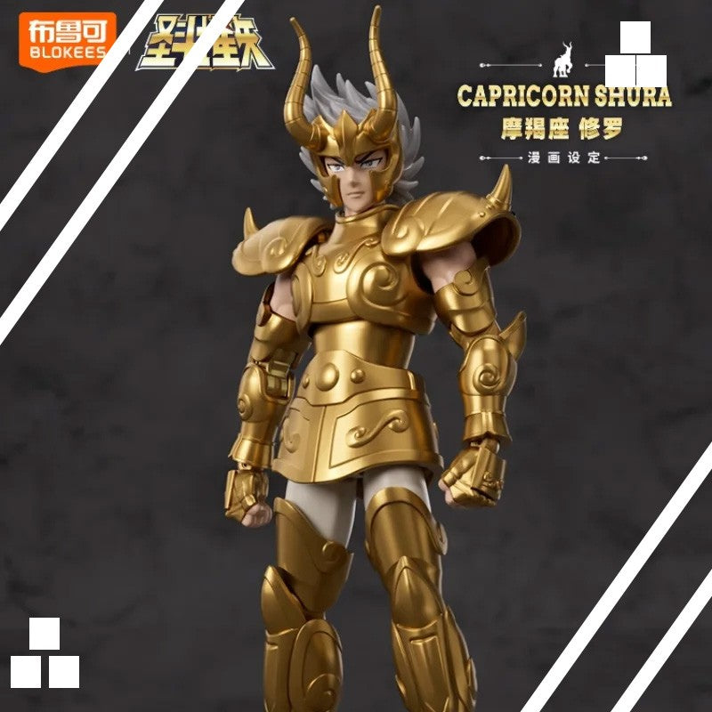 New Blokees Saint Seiya Champion Series Action Figure Shiryu Shura Deathmask Assembly Model Kit Figurine Collectible Toy Gifts