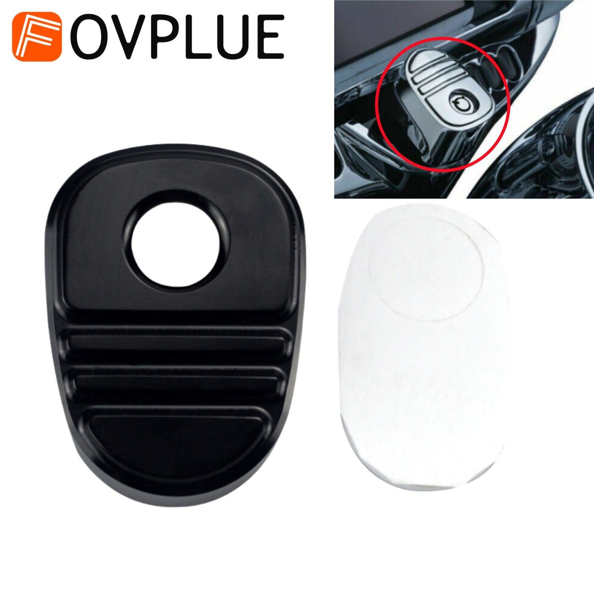 Motorcycle Accent Accessory Tri-Line Ignition Switch Cover For Harley Touring Electra CVO Road Glide Street Glide FLHX 2014-2025