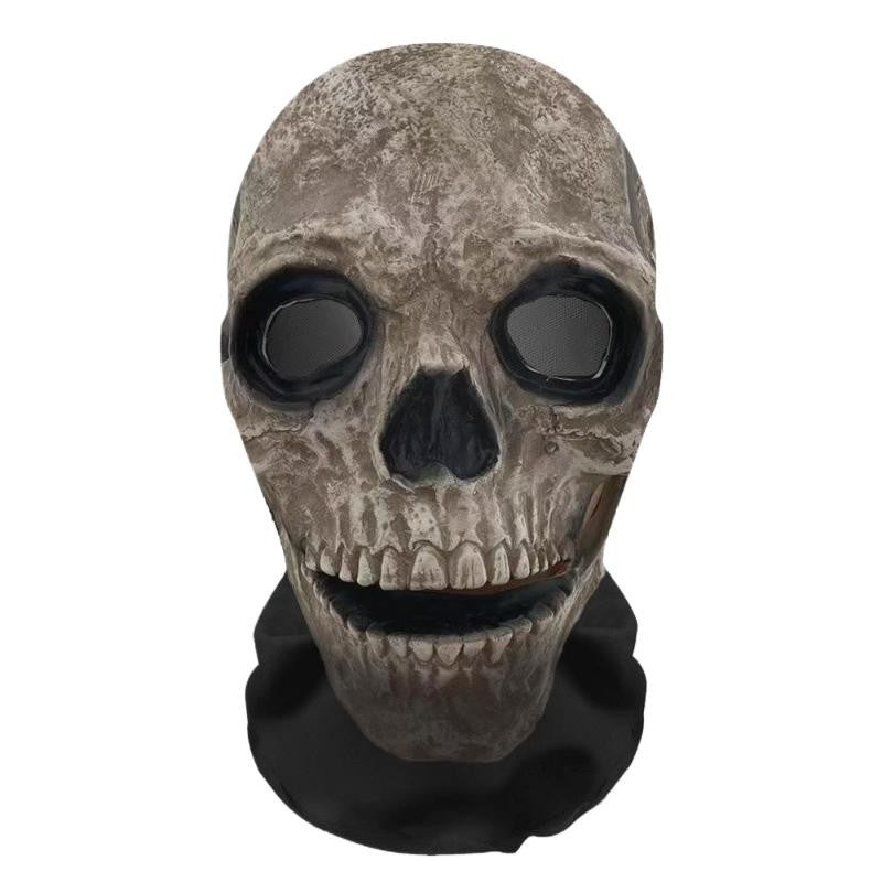 Halloween Ghost 3D Printed Mask, Stretchy Mesh Full Head Accessory, Fun Horror Cosplay Party Halloween