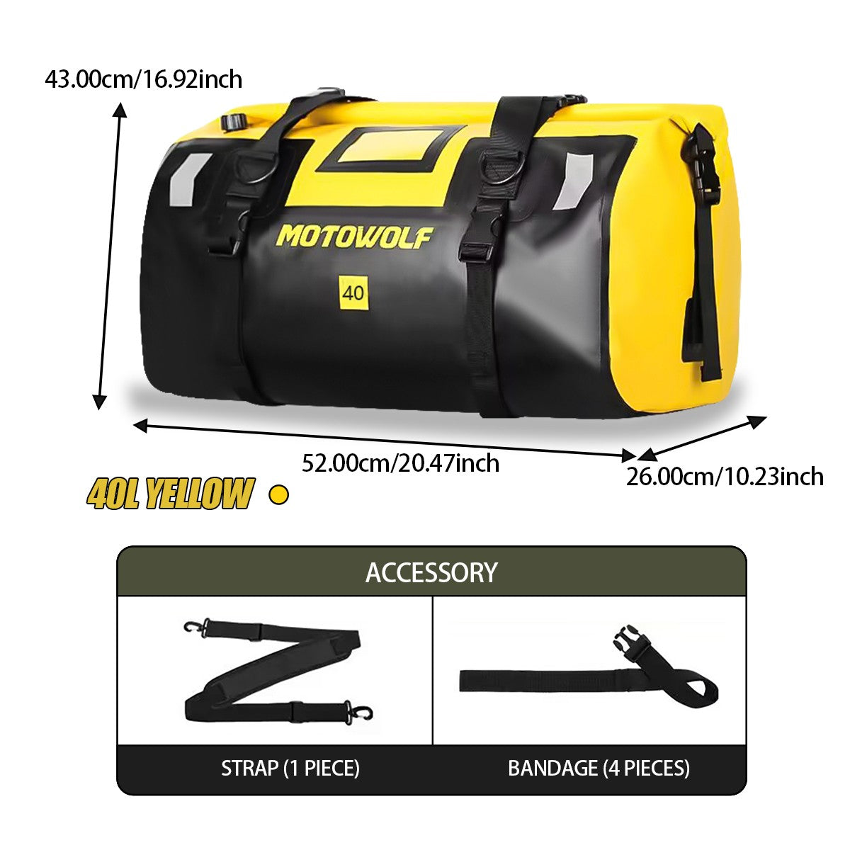 Universal Motorcycle Waterproof Tail Bags Back Seat Bags Cycling Camping Travel Bag Motorbike Scooter Sport Luggage Pack 66L 40L