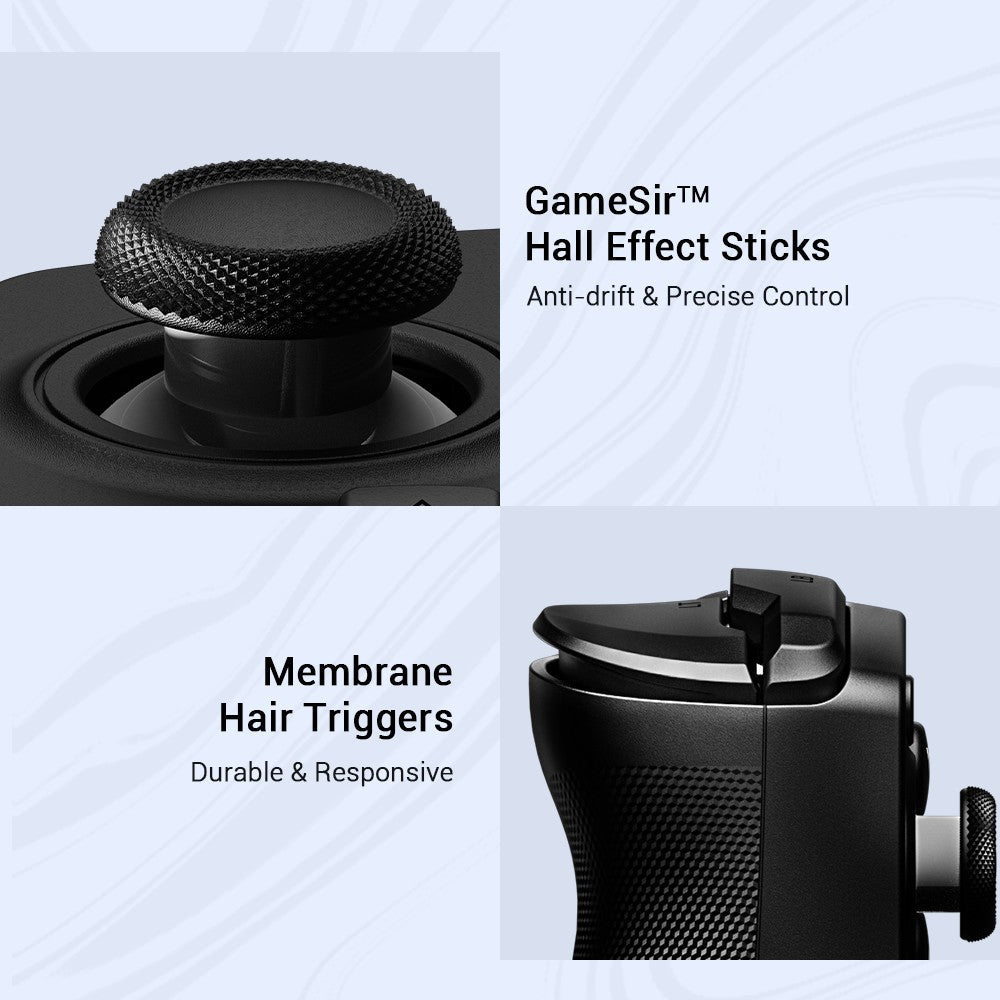 Original GameSir X5 Lite Type-C Mobile Gaming Controller with Membrane Hair Triggers ,Gamesir Hall Effect Sticks for IOS Android