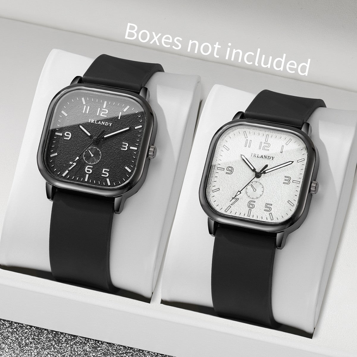 1/2/3PCS Fashion Square Women Watches Casual Silicone Strap Quartz Watches Sports Wristwatch For Men Women Students?Without Box?