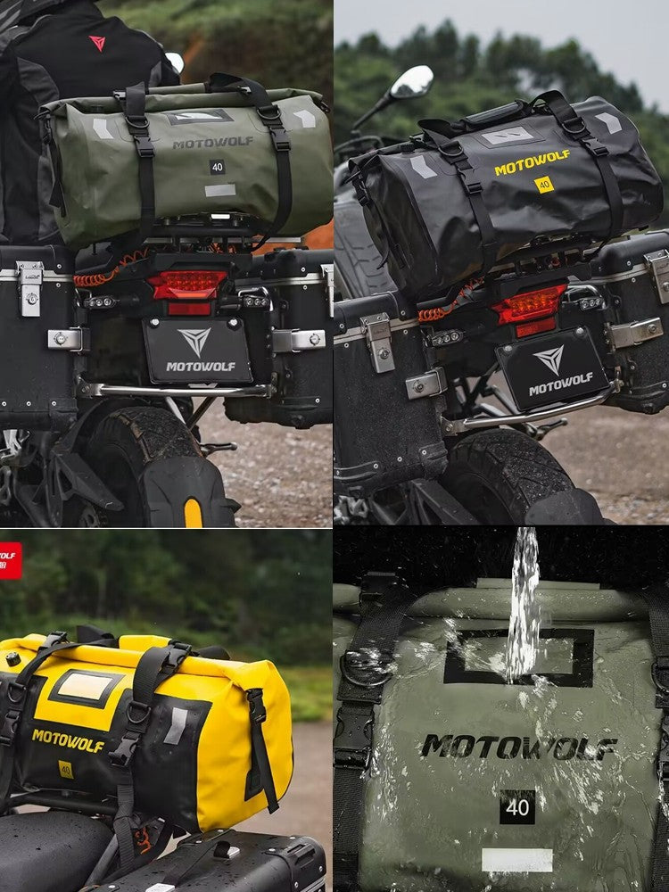 Universal Motorcycle Waterproof Tail Bags Back Seat Bags Cycling Camping Travel Bag Motorbike Scooter Sport Luggage Pack 66L 40L