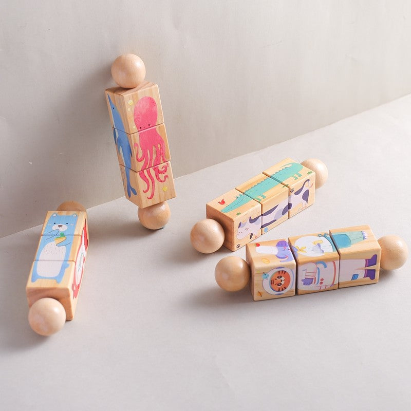 1pc Wooden Montessori Toy Hand bell Toy Baby Mobile Musical Rattle Toy Children Stroller Classic Educational Toys Kid Gifts