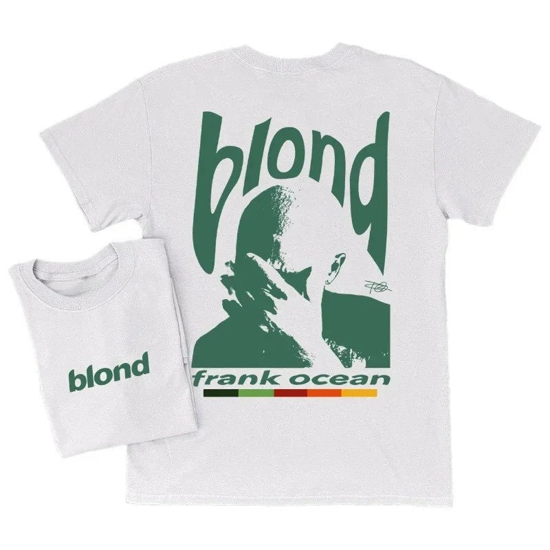 Rapper Frank Missing Graphic T Shirt Hip Hop Ocean Blond Album Summer Tees Y2k Unisex Blond Fashion Casual Tee O-Neck Tops