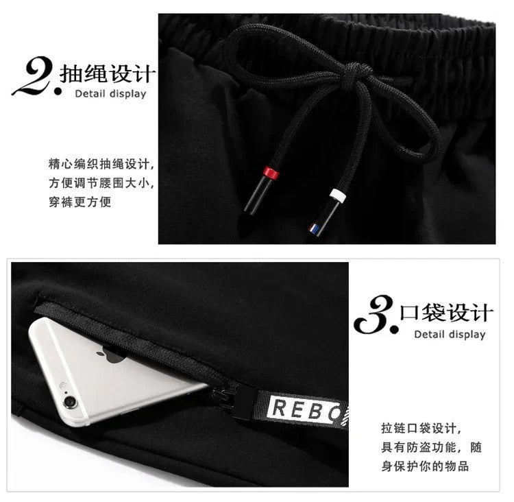 Autumn and Winter Men's Jogging Fitness Sets, Men's Casual Sportswear Sets, Zippered Sportswear Shirts + Sportswear Pants Sets
