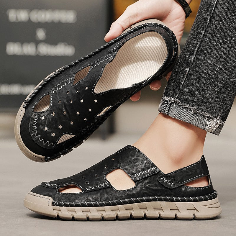 New Summer Outdoor Sandals for Men Luxury Brand Beach Shoes Anti-Slip Man Hiking Sandals Hollow Out Shoes Quick Dry Mens Sandaly