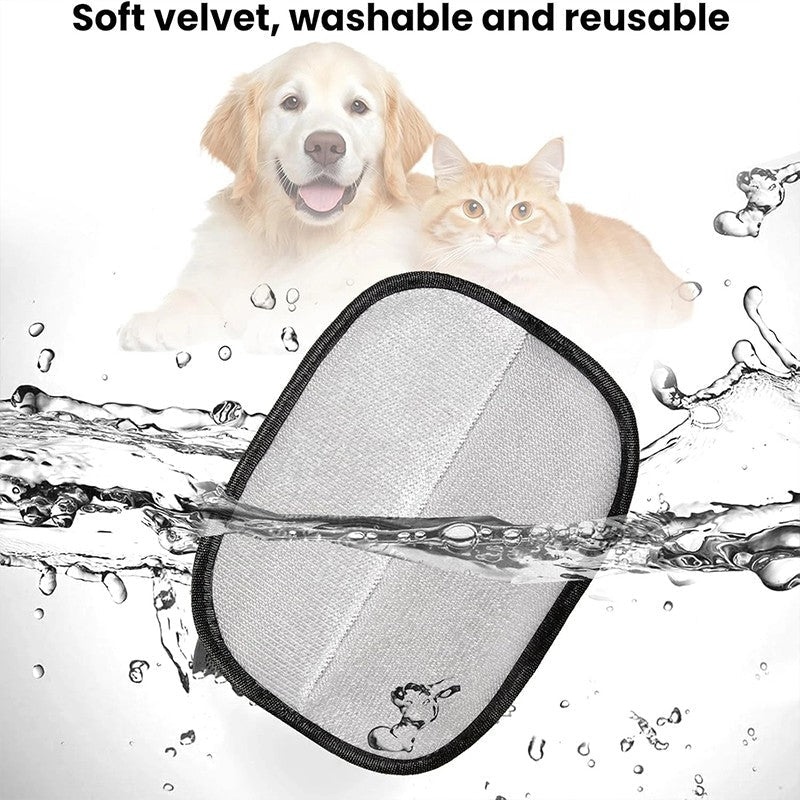 Pet Hair Remover Glove Double-Sided Electrostatic Hair Removal Gloves Reusable Washable Dedusting Brush Dog Cat Hair Remover