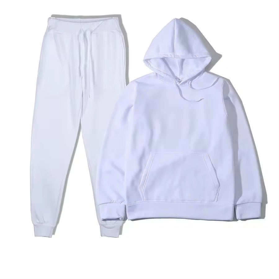 2025 Men's Autumn and Winter New Solid Color Hoodie+pants Two-piece Set Fashionable Casual Sports Set Size S-3XL Men's Tracksuit