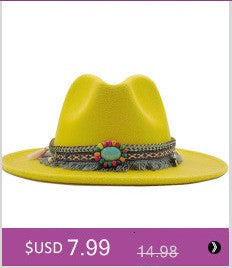 free shipping 2022 new Fashion men fedoras women's fashion jazz hat summer spring black woolen blend cap outdoor casual hat X XL