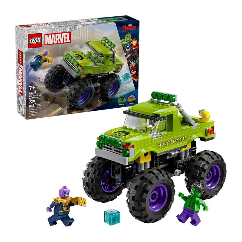 LEGO, Marvel, 76312, Hulk off-road vehicle battle, Thanos, children's building block toy gift