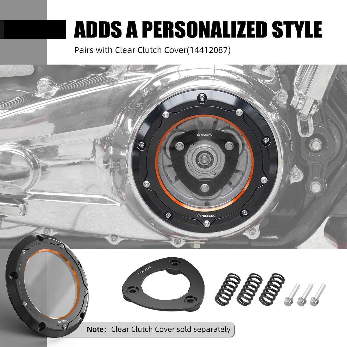 For Harley 2017-2024 Street Glide FLHX /Special Road Glide FLTRX/Special Road King FLHR M8 Derby Clutch Cover Clutch Power Plate